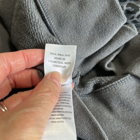 RAILS Marcie Charcoal Mini Cheetah Gray Black Sweatshirt Sz XS - Picture 10 of 10